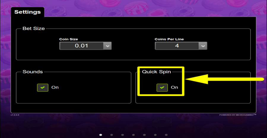 So Much Candy Quick Spin Feature