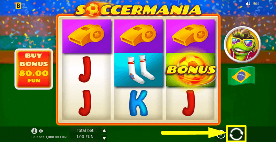 Soccermania Spin Button