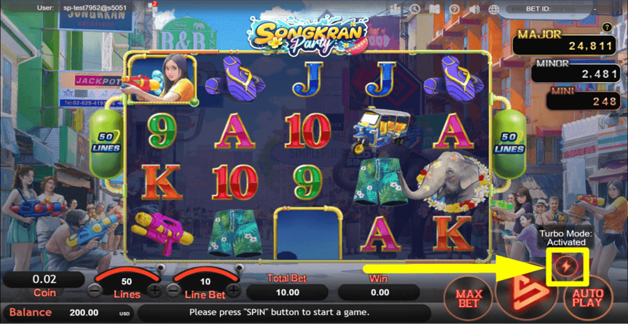 Songkran Party Turbo Feature