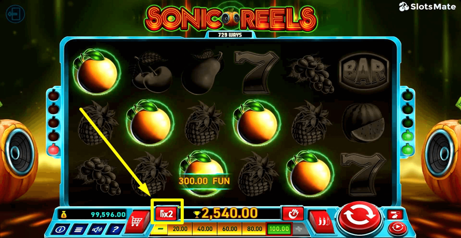 Sonic Reels Gamble Feature