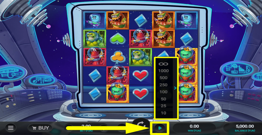 Space Attacks Dream Drop Autoplay Feature