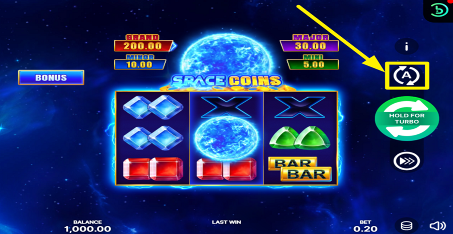 Space Coins Hold And Win Autoplay