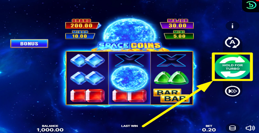 Avis, Bonus et Jeu Gratuit de la Machine à Sous Space Coins Hold and Win