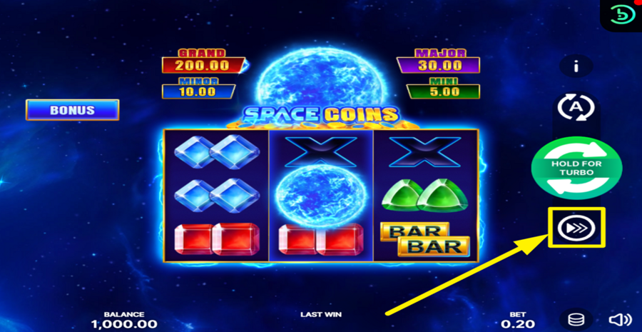 Space Coins Hold And Win Turbo