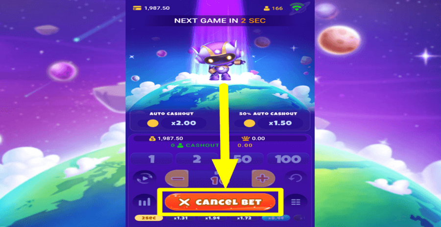 Space Crasher Cancel Button