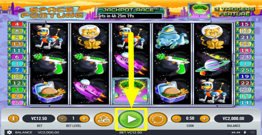 Space Fortune Play Button