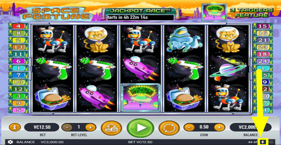 Space Fortune Quick Spins Feature