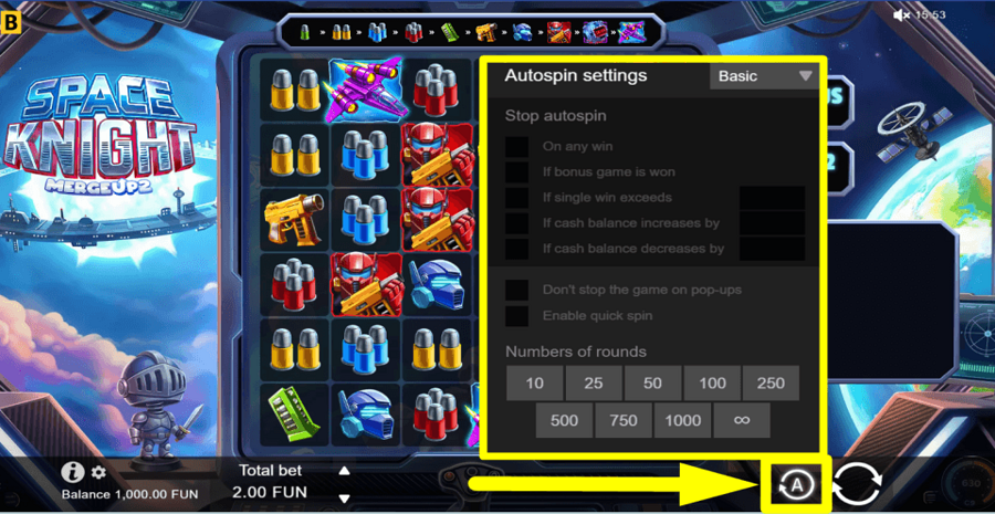 Space Knight Merge Up 2 Autoplay Feature
