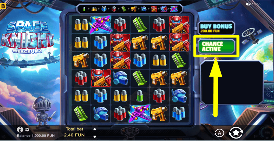 Space Knight Merge Up 2 Chance Feature