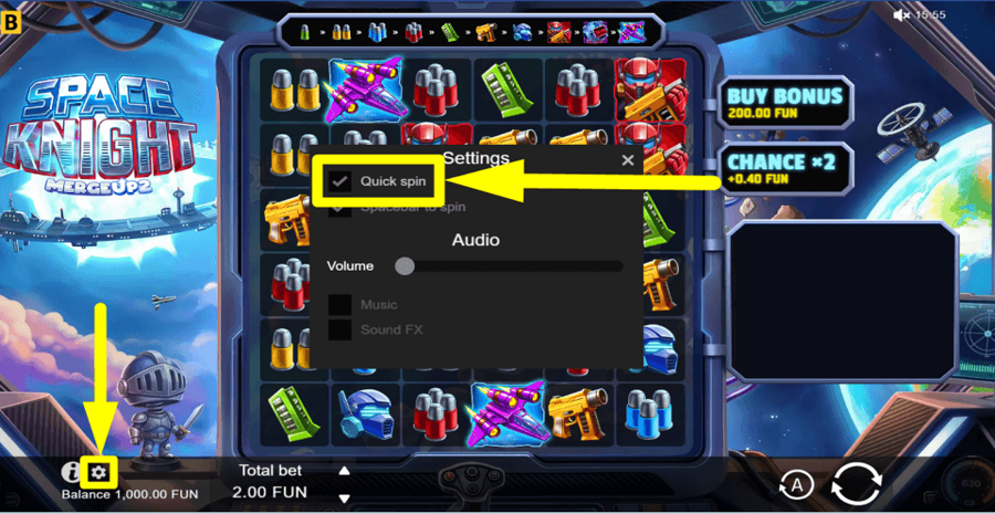 Space Knight Merge Up 2 Turbo Feature
