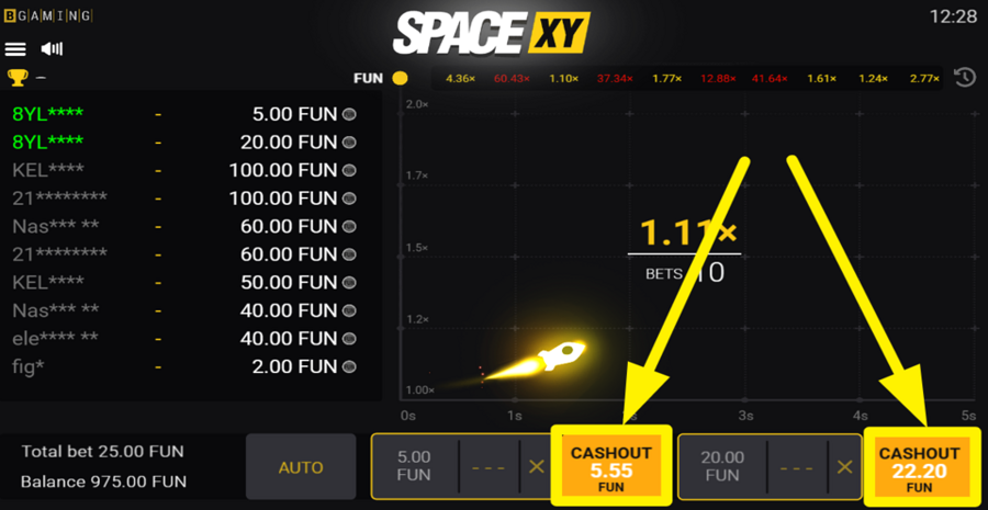 Space Xy Cashout