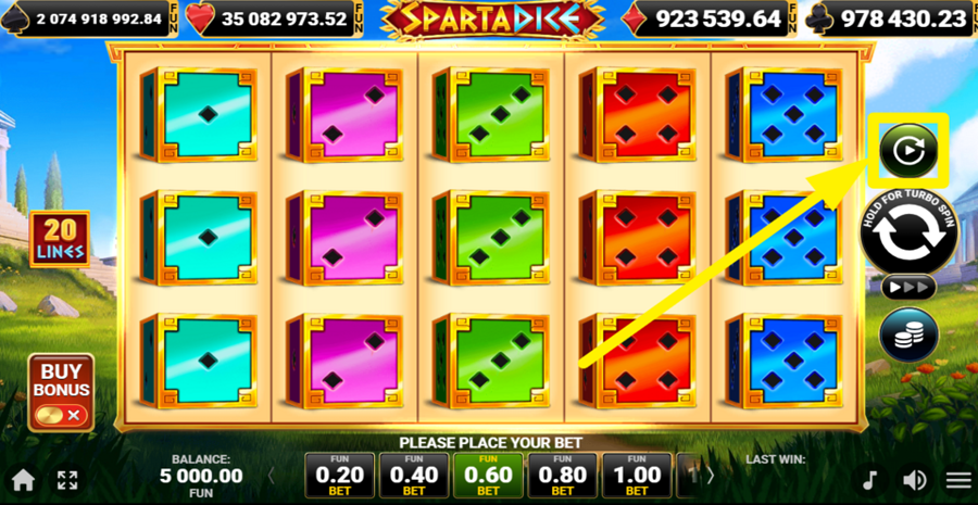 Sparta Dice Autoplay