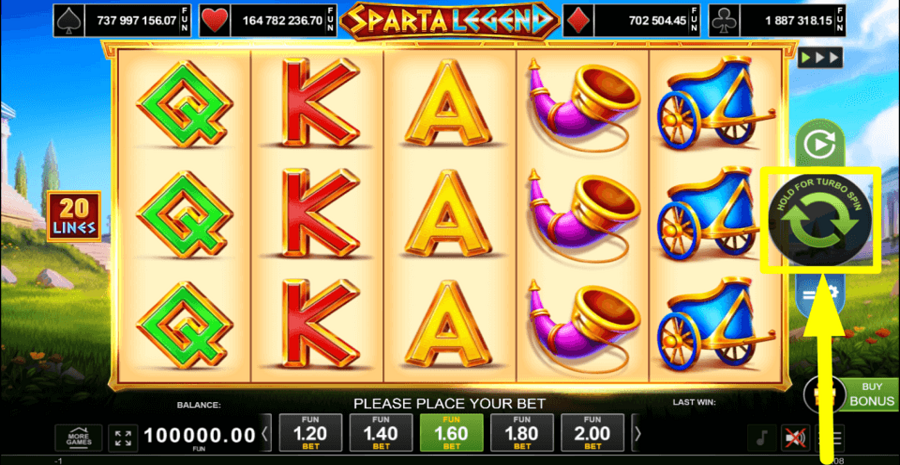 Sparta Legend Spin Button
