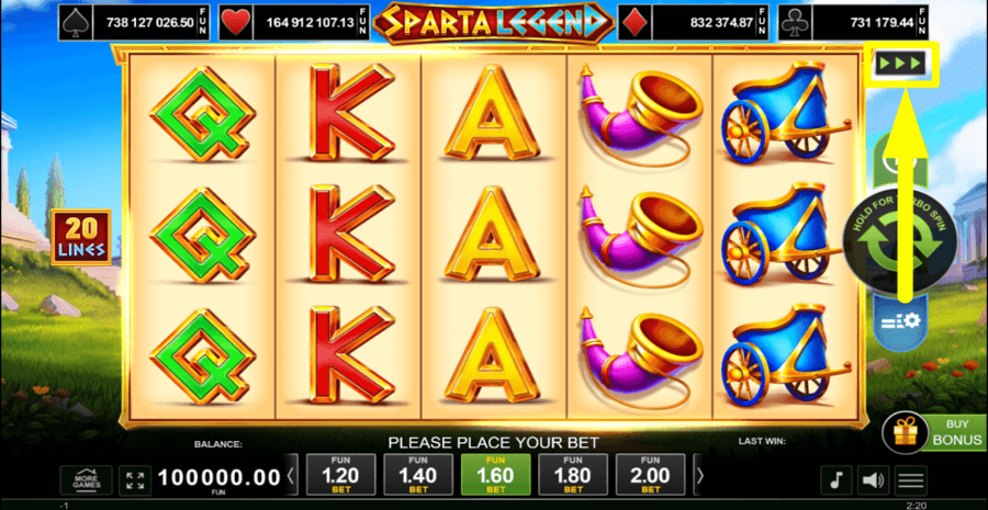 Sparta Legend Turbo Feature