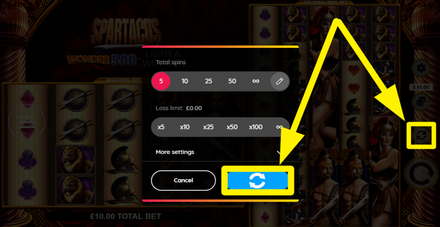 Spartacus Wonder 500 Autoplay