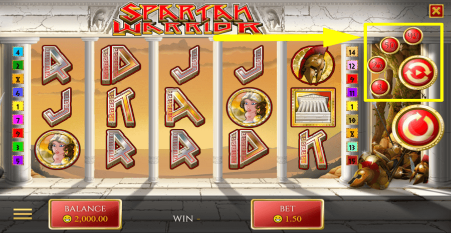 Spartan Warrior Autoplay Feature