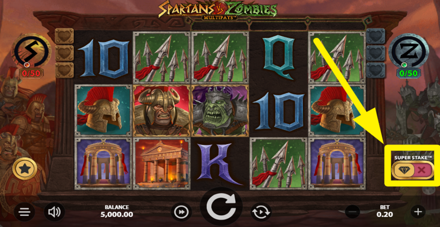 Spartans Vs Zombies Multipays Super Stake