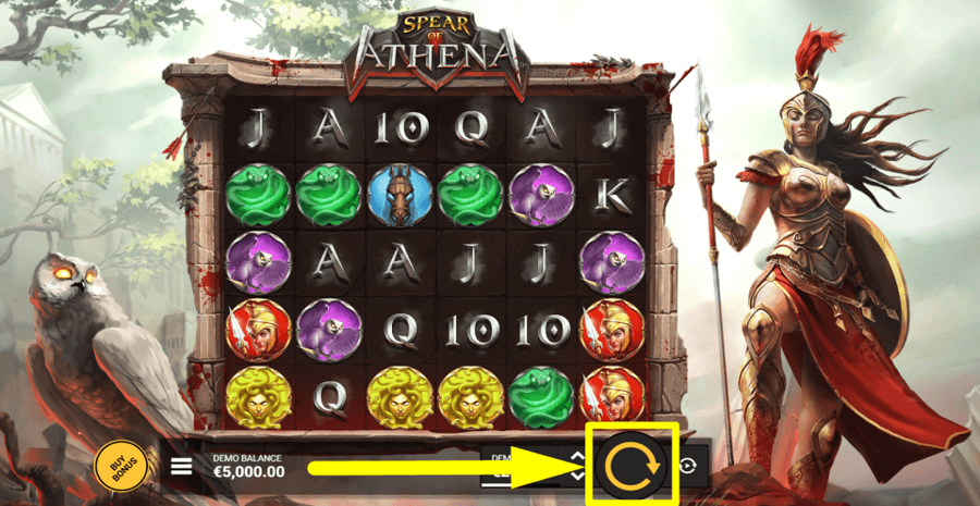 Spear Of Athena Spin Button
