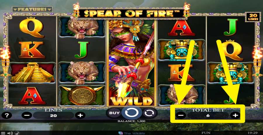 Spear Of Fire Adjust Bet