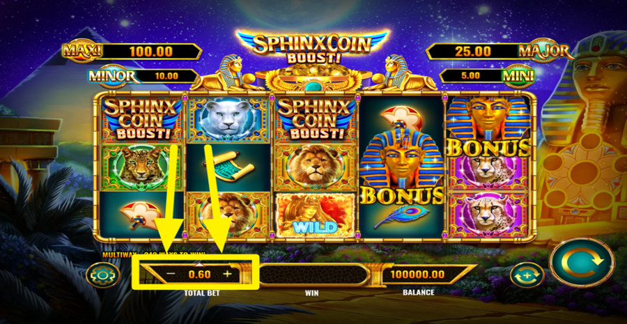 Sphinx Coin Boost Adjust Bet