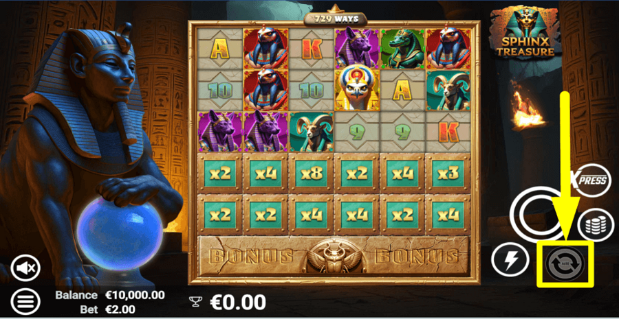 Sphinx Treasure Autoplay Feature