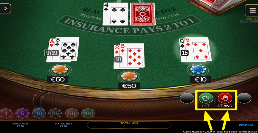 Spinoro Blackjack Hit Or Stand