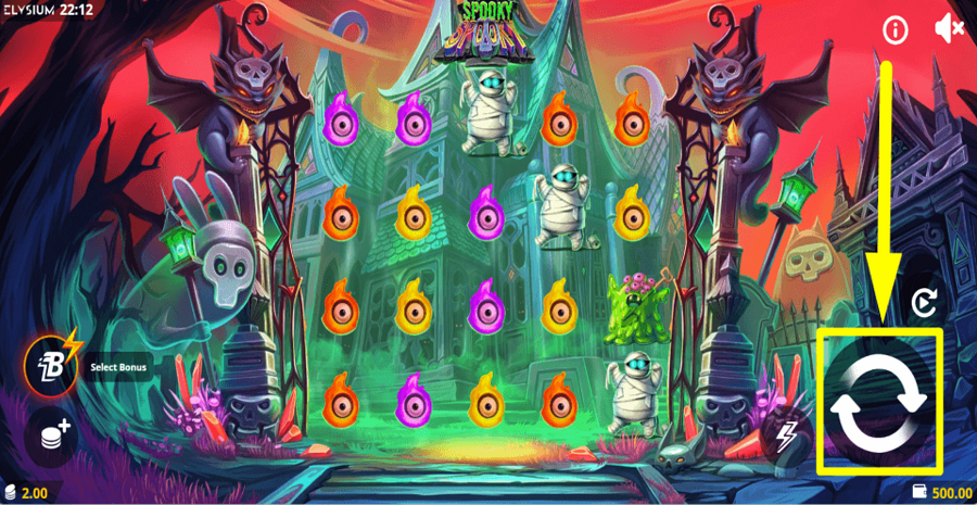 Spooky Spooky Spin Button