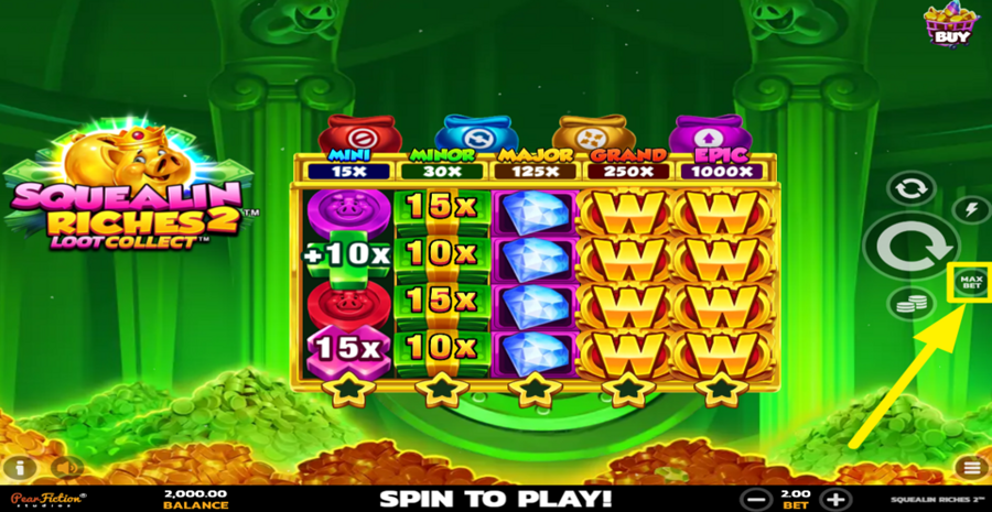 Squealin Riches 2 Max Bet