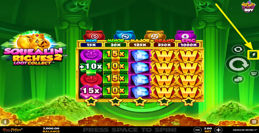 Squealin Riches 2 Turbo