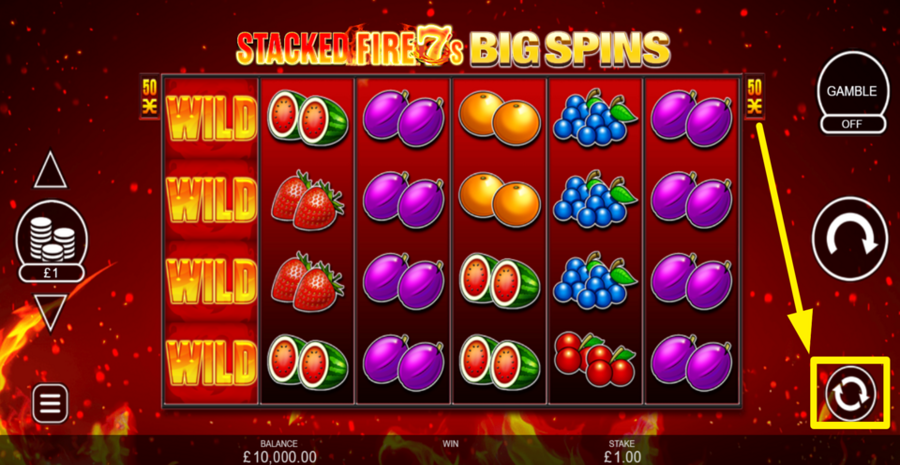 Stacked Fire 7s Big Spins Autoplay