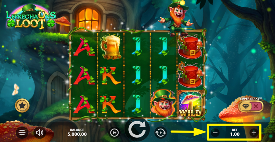 Stakelogic Leprechauns Loot Adjust Bet