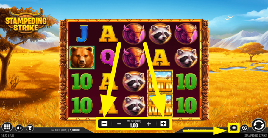 Stampeding Strike Adjust Bet