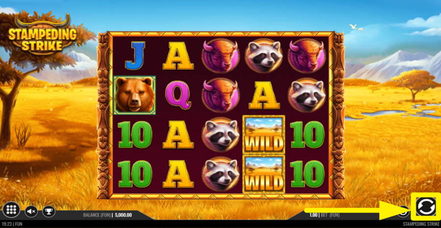 Stampeding Strike Spin Button