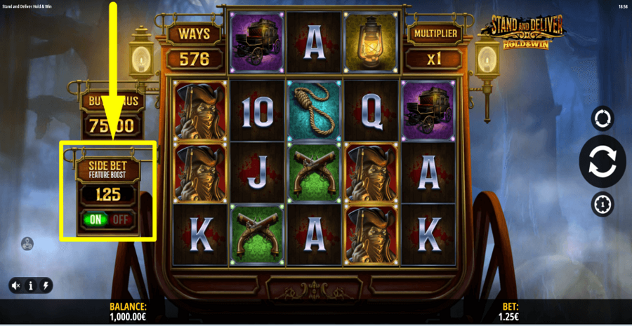 Stand And Deliver Side Bet Feature