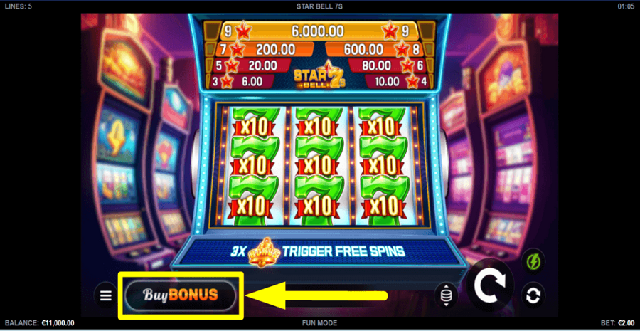 Star Bell 7s Buy Feature