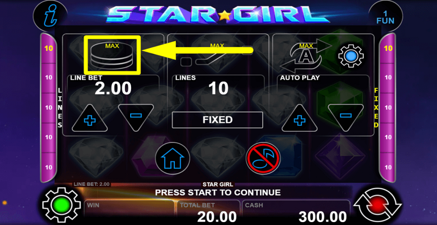Star Girl Max Button