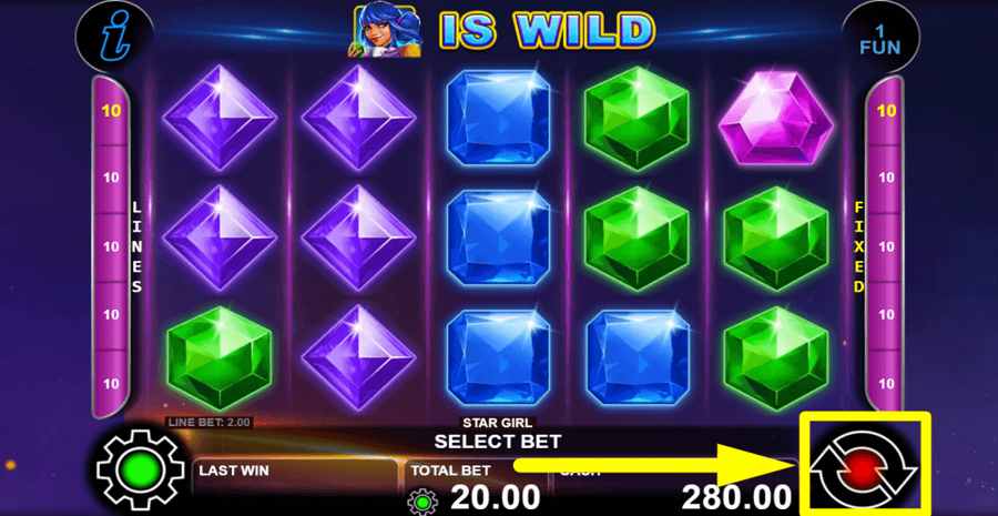 Star Girl Spin Button