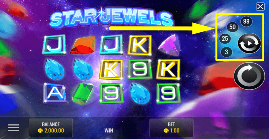 Star Jewels Autoplay Feature