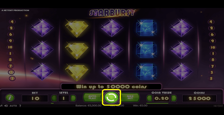 Starburst Spin Button