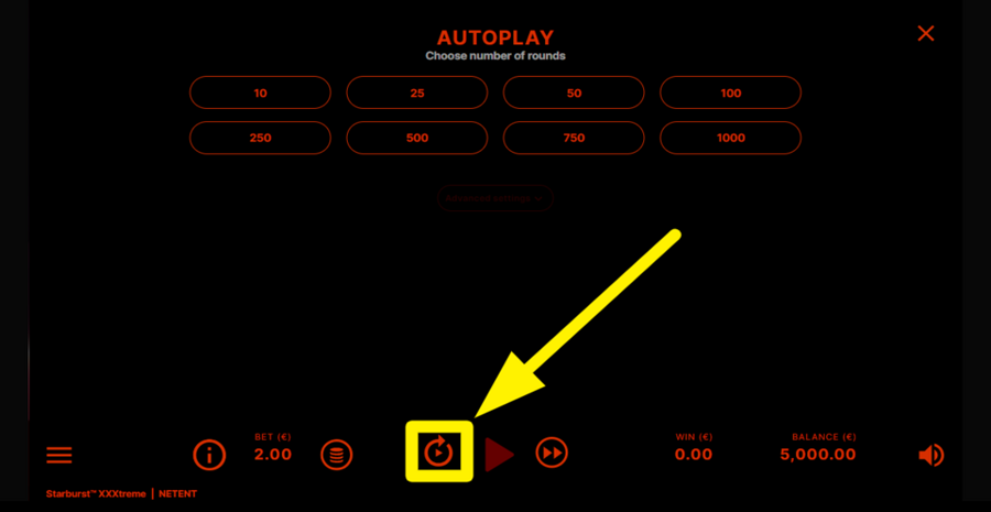 Starburst Xxxtreme Autoplay Feature