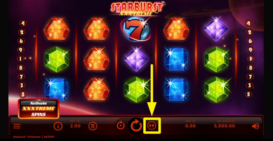 Starburst Xxxtreme Turbo Feature