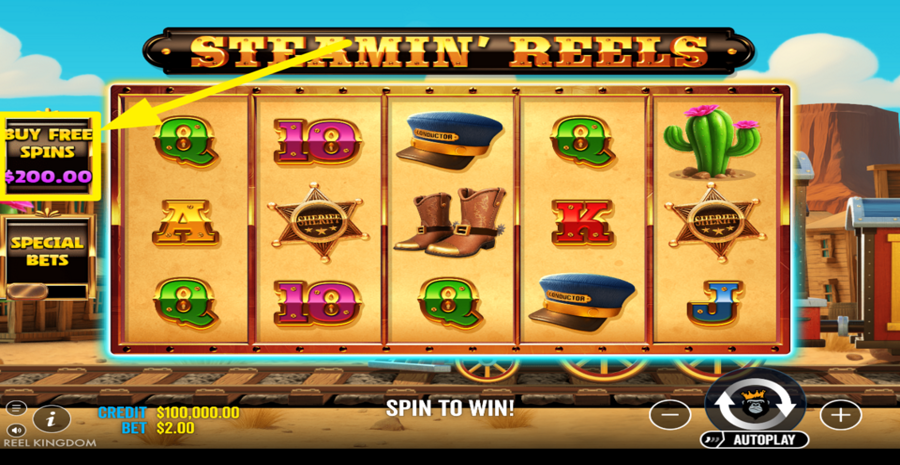 Steamin Reels Buy Bonus
