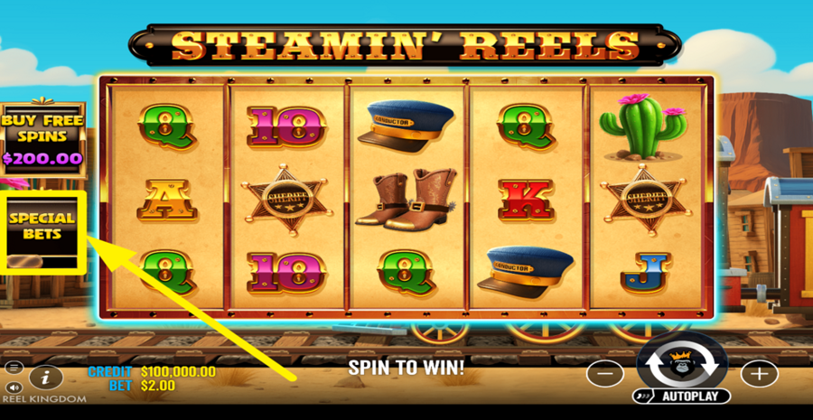 Steamin Reels Special Bets