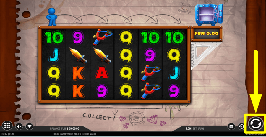 Stickman Cash Spin Button