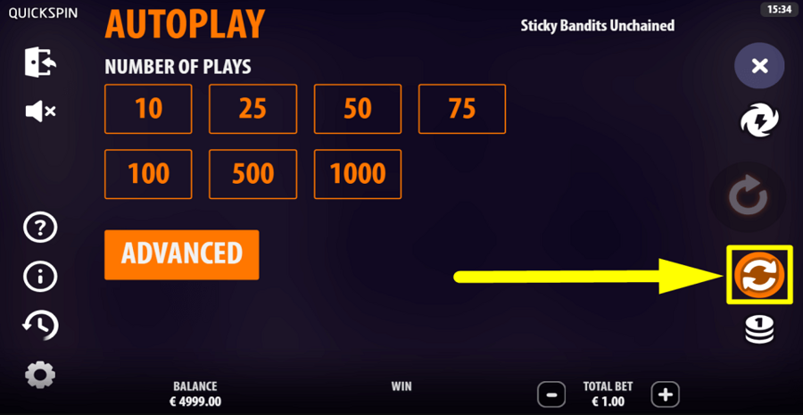 Sticky Bandits Unchained Autoplay Feature