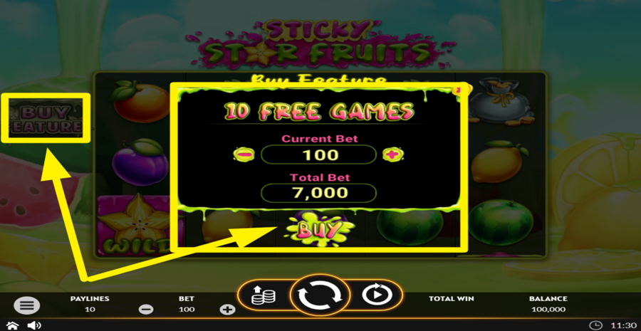 Sticky Star Fruits Buy Feature