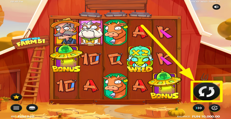 Sticky Wild Farm 51 Spin