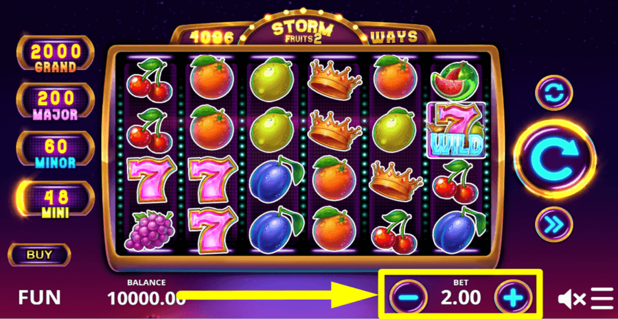 Storm Fruits 2 Bet Value