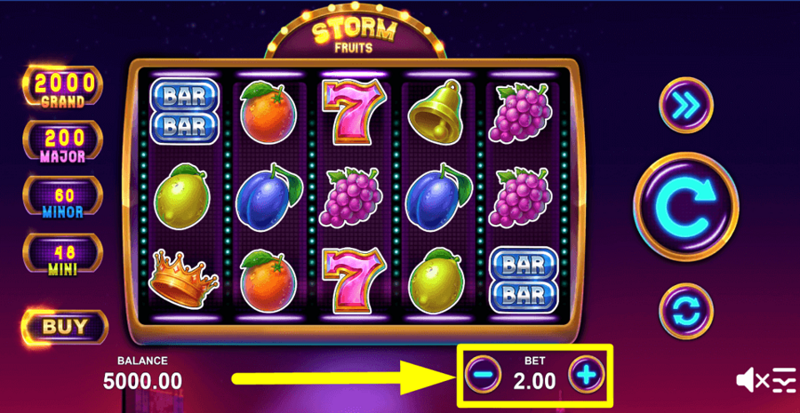 Storm Fruits Bet Value