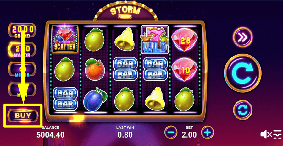Storm Fruits Buy Feature
